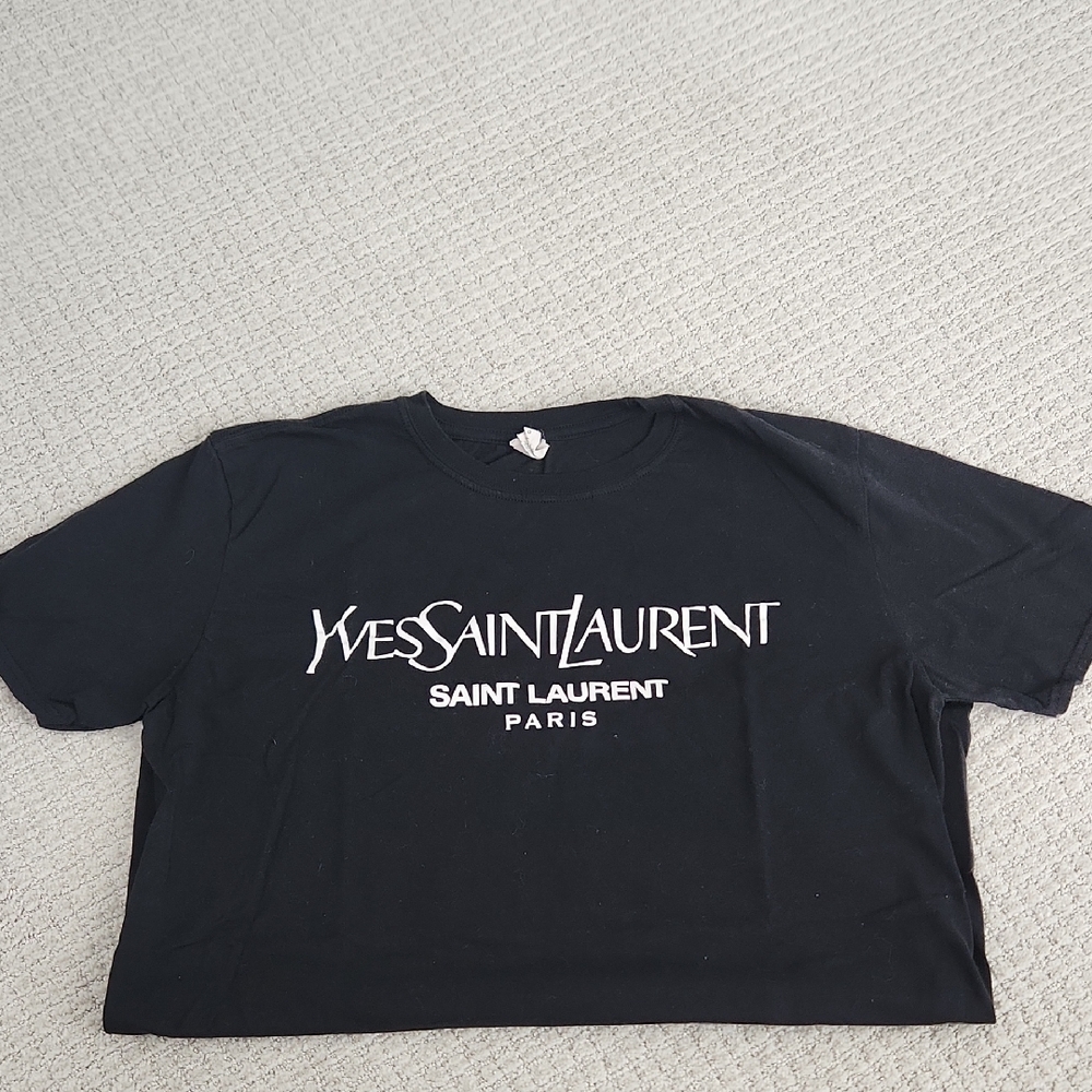 Yves Saint Laurent Black Crop Top